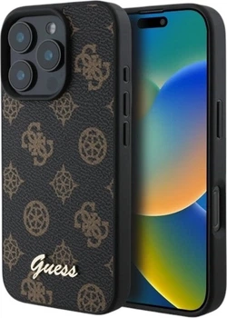 Etui Guess Peony Script MagSafe do Apple iPhone 16 Pro Max Black (GUHMP16XPGPYSK)