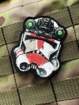 Шеврон принт «Солдат Клон/Star Wars» Звездные войны цветной патч на липучке
