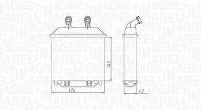 Радіатор пічки Magneti Marelli (350218415000)