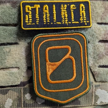 Шеврон фракція Варта зі сталкер + планка STALKER, патч на липучці велкро + м'якушка в комплекті