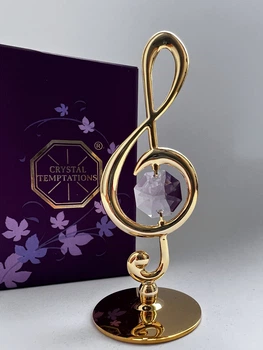 Фигурка с камнями Swarovski Музыкальный ключ 8 см 160996