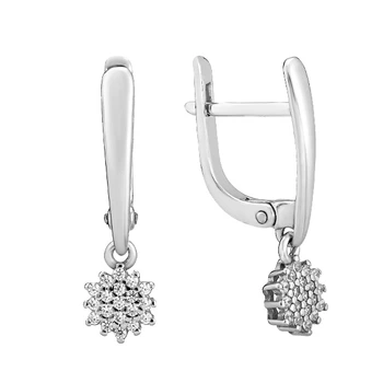 Серьги серебряные фантазия с россыпью Silver Style (21861.10 sku:2300103387700)