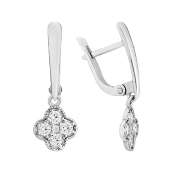 Сережки срібні фантазія з розсипом Silver Style (21891.25 sku:2300103302017)