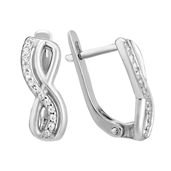 Сережки срібні фантазія з розсипом Silver Style (20361.10 sku:2300102954903)