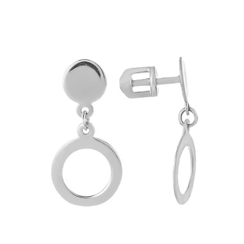 Сережки-пусети (гвоздики) срібні фантазія без каменів Silver Style (СБ293 sku:4443006343324)