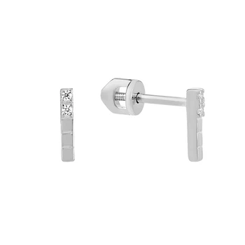 Сережки-пусети (гвоздики) срібні з фіанітами Silver Style (30931.12 sku:2300103050468)
