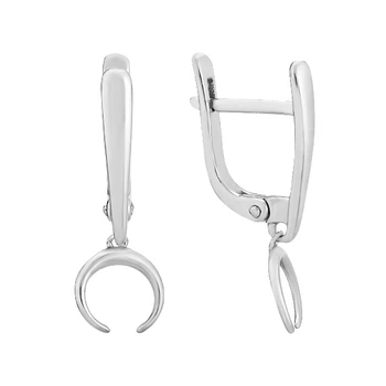Серьги серебряные Лунница без камней Silver Style (22640.00 sku:2300104050733)