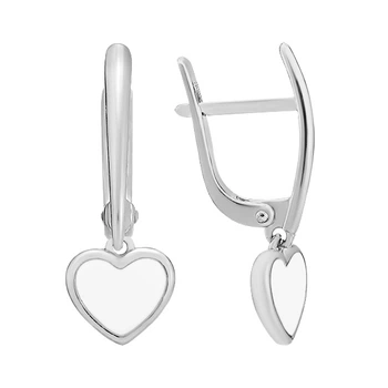 Сережки срібні Серце з емаллю Silver Style (217820.00 sku:2300103541140)