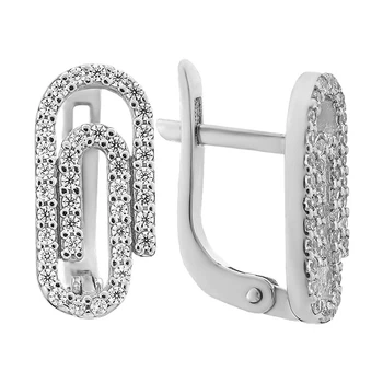 Сережки срібні фантазія з розсипом Silver Style (20831.10 sku:2300102915966)