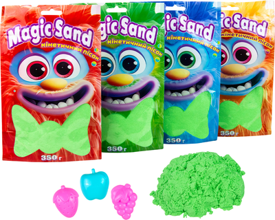 Кінетичний пісок Strateg Magic sand у пакеті 39402-2 зелений 350 г (4823113865085)