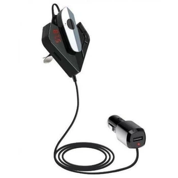 Трансмитер FM V11 BT с Bluetooth гарнитурой модулятор, блютуз фм передатчик для автомагнитолы 4517298