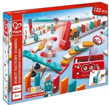 Динамічний конструктор Hape Ефект доміно Фабрика роботів 122 елемента (E1057) (6943478023611)