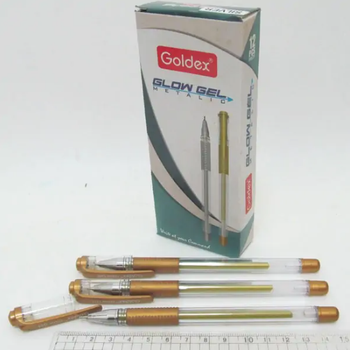 Ручка гелева золота 1.0 мм Glow Gel Metalic 894 Goldex