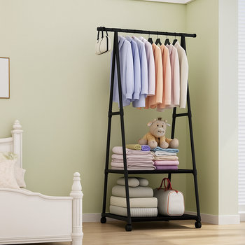 Пересувна підлогова вішалка для одягу THE NEW COAT RACK Чорний