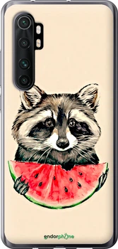 Чохол на Xiaomi Mi Note 10 Lite Єнотик з кавуном "4605t-1937-70447"