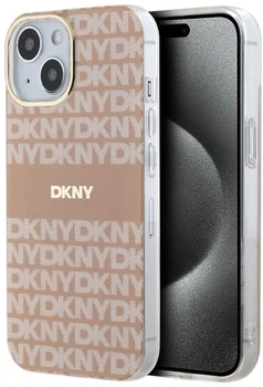 Etui DKNY IML Mono & Stripe MagSafe do Apple iPhone 15 / 14 / 13 Pink (3666339267636)