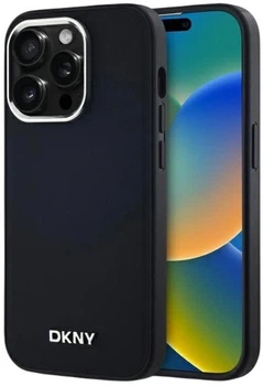 Etui DKNY Plain Logo MagSafe do Apple iPhone 14 Pro Max Black (3666339260101)