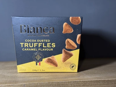 Конфеты трюфель Бельгийский шоколад Bianca Truffles Caramel Flavour с карамелью, 150г (Бельгия)