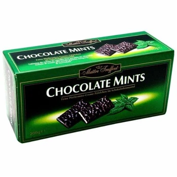 Шоколад чорний Maitre Troffout Mints (Мʼята) - 200 g
