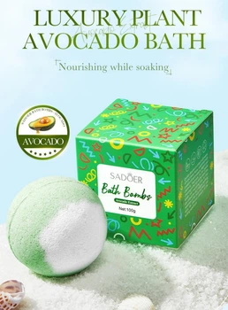 Бомбочки для ванни Sadoer Avocado Bath Bombs 100 гр