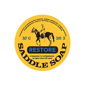 Очиститель для кожи Saddle Soap Restore 30 мл профессиональное мыло для деликатного очищения и ухода за изделиями из натуральной