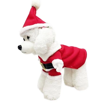 Новогодний костюм для котов и кошек Pet Style "Дед Мороз" Красный S