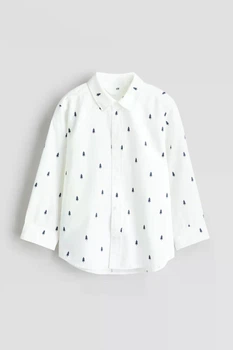 Дитяча новорічна сорочка для хлопчика H&M 98 см Біла (25111709B)