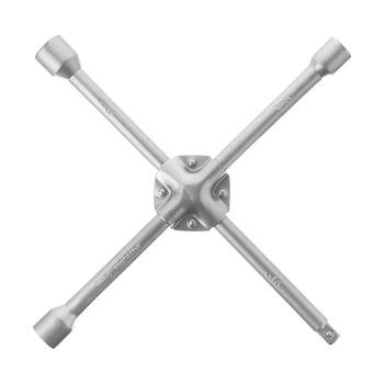 Ключ балонний хрестовий, укріплений, 1/2", 355×16 мм, 17×19×22 мм INTERTOOL HT-1602