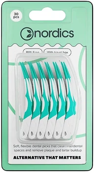 М'які силіконові щітки міжзубні, 30 шт. - Nordics Silicon Interdental Softpicks 30шт (1114212-711956158-2)