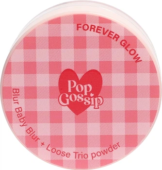 Рассыпчатая фиксирующая пудра с тремя корректирующими оттенками - Pop Gossip Forever Glow Blur Baby Blur + Loose Trio Powder B01 - Clear (1334475-1597684905-2)