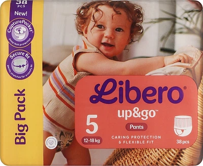 Підгузки-трусики UP and GO 5, 12-18 кг, 38 шт. - Libero 38шт. (1338383-1860212044-2)