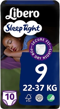 Подгузники-трусики Sleep Tight 9 (22-37 кг), 10 шт - Libero 10шт (1014613-1344003-2)