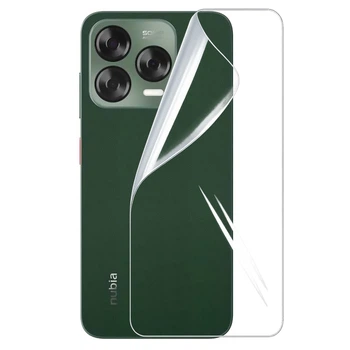 Противоударная гидрогелевая пленка Hydrogel Film для ZTE nubia V70 Design на заднюю панель, Transparent