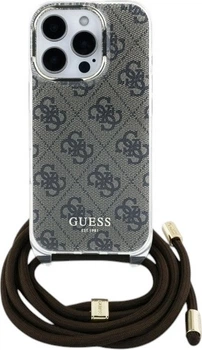 Панель Guess Crossbody Cord 4G Print для Apple iPhone 16 Pro Max Brown (GUHCP16XHC4SEW)
