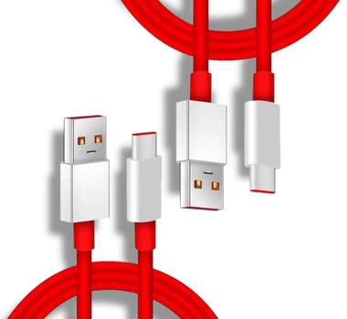 Кабель 2шт CDK Dash / Warp Fast Charge 100W / 7.3A 1m USB на Type-C для OnePLus (017625) (red)