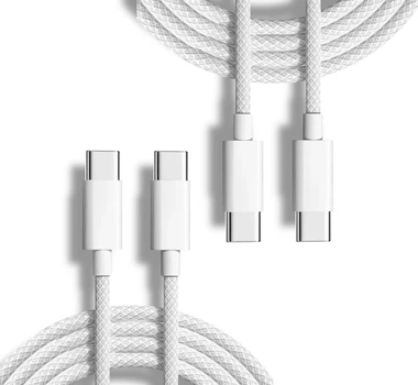 Кабель 2шт CDK PD 240W USB-C на USB-C (2m) Woven для Apple (OEM) (020887) (white)