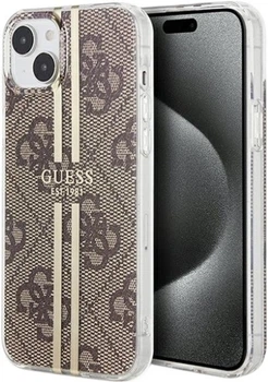 Панель Guess IML 4G Gold Stripe для Apple iPhone 15 Plus/14 Plus Brown (GUHCP15MH4PSEGW)