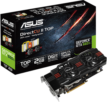 Видеокарта GeForce GTX 660 Ti 2GB Asus Direct CU II (GTX660 TI-DC2-2GD5) Б/У