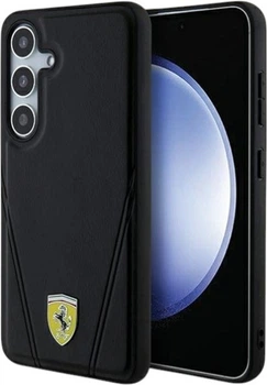 Панель Ferrari Hot Stamp V Lines MagSafe для Samsung Galaxy S24 Plus Black (FEHMS24MP3BAK)
