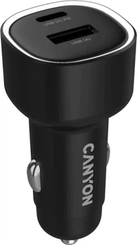 Ładowarka samochodowa Canyon OnDrive 85 PD 85W USB-A+USB-C Black (CNE-CCABR8AC)