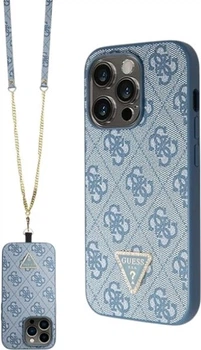 Панель Guess Crossbody 4G Metal Logo для Apple iPhone 14 Pro Blue (GUHCP14LP4TDSCPB)