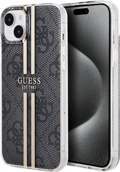 Панель Guess IML 4G Gold Stripe для Apple iPhone 15 Plus/14 Plus Black (GUHCP15MH4PSEGK)