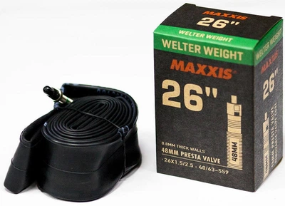 Легка та міцна камера Maxxis 26x1.50/2.50 із Presta ніпелем 48 мм.