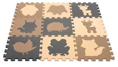 Mata piankowa edukacyjna KIK puzzle 85 x 85 cm 9 elementow (KX5209) (5903039733008)