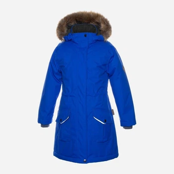 Детское зимнее пальто-парка для девочки Huppa Mona 12200030-70035 116 см Синее (4741468791647)