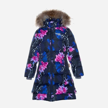Детское зимнее пуховое пальто для девочки Huppa Rosa 1 12470055-91886 116 см Темно-синее (4741468793931)