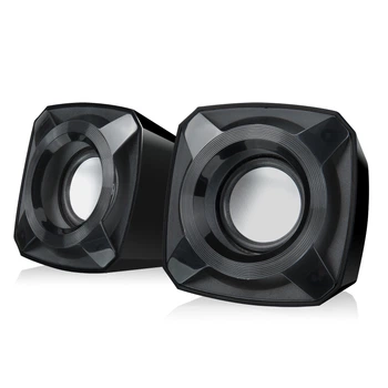 Мультимедийные компьютерные колонки 2.0, 5 Вт, USB, черные