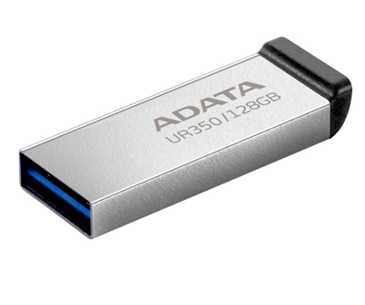 Флешка USB 3.2 128ГБ, металлическая, влагозащищенная, серебристо-черная