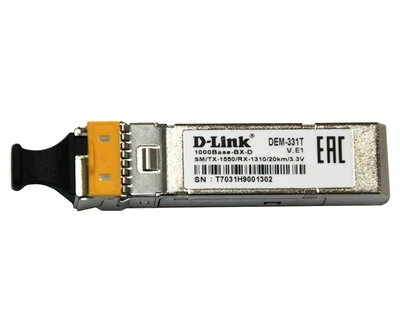 Оптический модуль для передачи данных D-Link, одномодовый, до 40 км, разъем LC