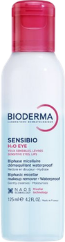 Міцелярна вода Bioderma Sensibio H2O Eye для зняття макіяжу з очей і губ 125 мл (3701129812044)
